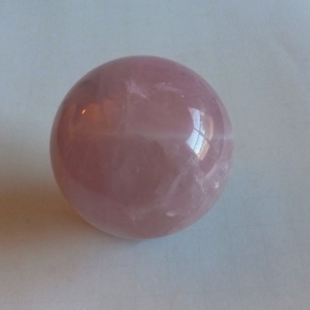 Rose Quartz Crystal Sphere - Picture 5 of 12